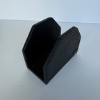 Servilletero Abanico Drilo Negro con herraje Libélula