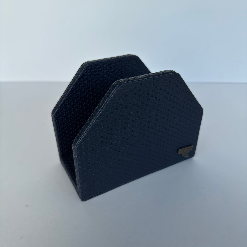 Servilletero Abanico Drilo Azul Rey con herraje Hexágono