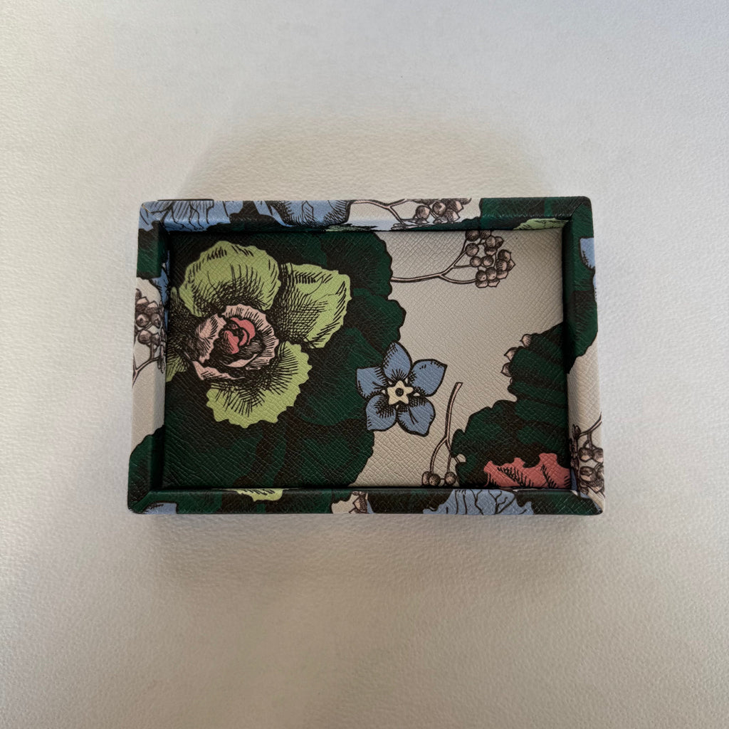 Charola Diseño Flores Café