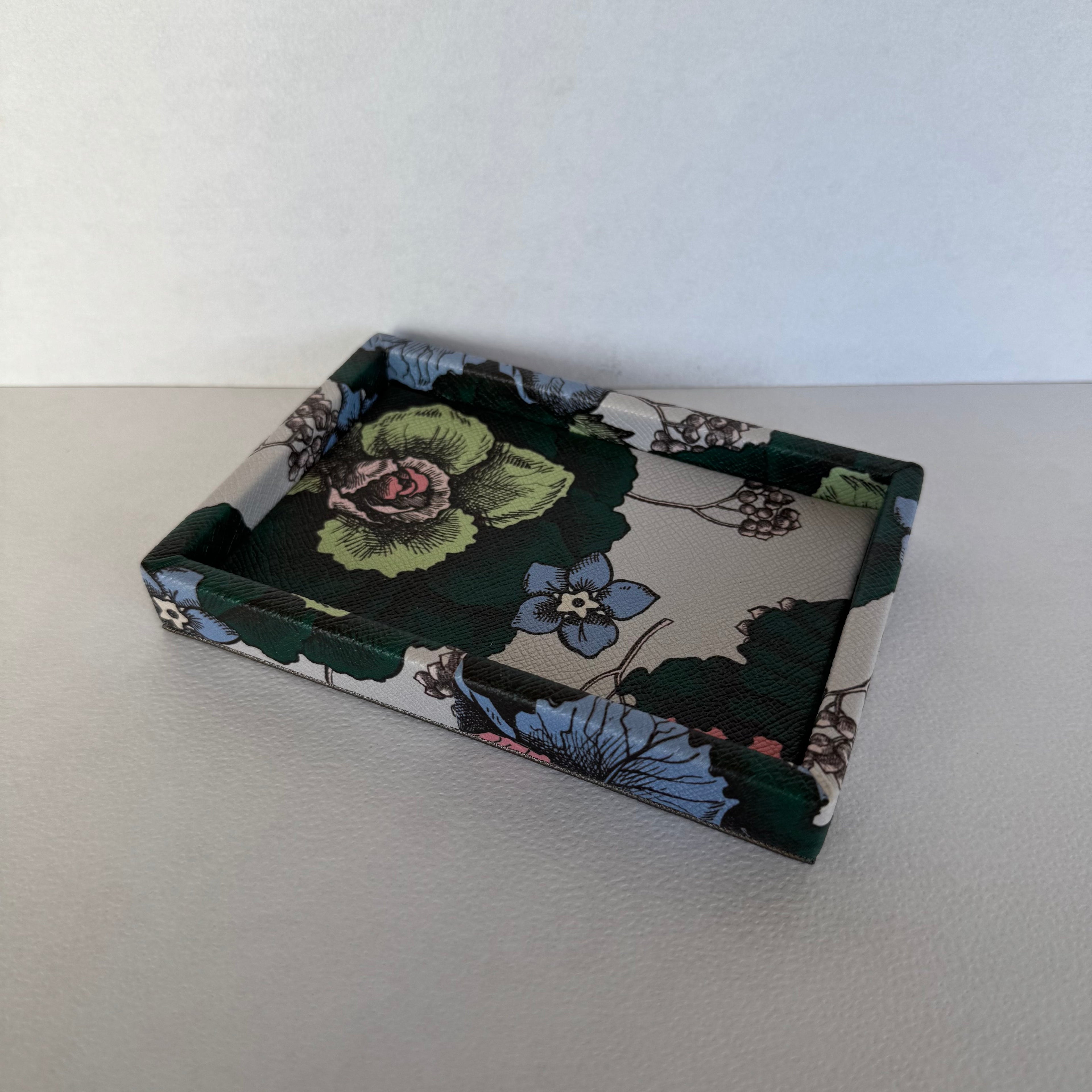 Charola Diseño Flores Café