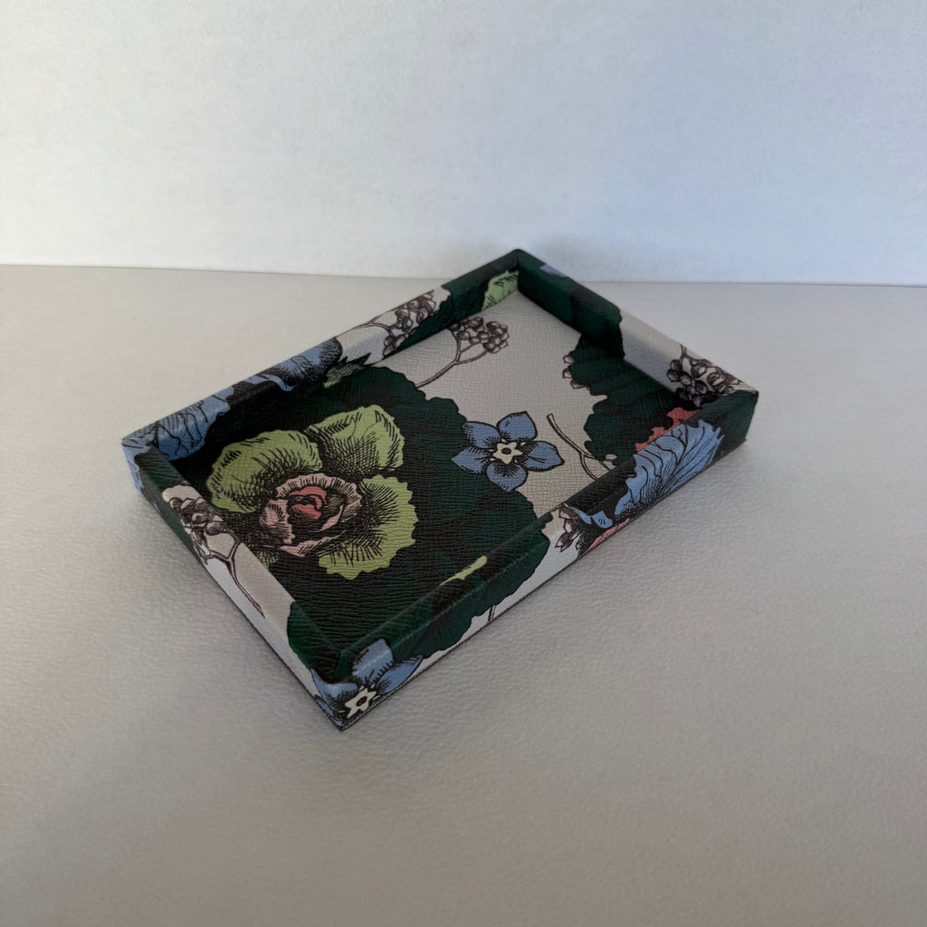 Charola Diseño Flores Café