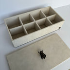 Caja Ortiga Drilo crema con Herraje de Escarabajo