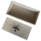 Caja Ortiga  Drilo Crema con Herraje de Colibrí