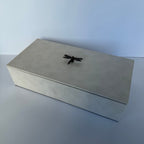 Caja Ortiga  Drilo crema con Herraje de Libélula