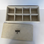 Caja Ortiga  Drilo crema con Herraje de Libélula