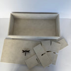 Caja Ortiga  Drilo crema con Herraje de Libélula