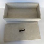 Caja Ortiga  Drilo crema con Herraje de Libélula