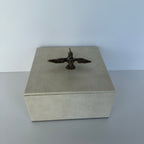 Caja Ortiga  Drilo Crema con Herraje de Colibrí