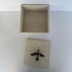 Caja Ortiga  Drilo Crema con Herraje de Colibrí