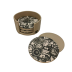 Set 6 Portavasos con estuche Flora