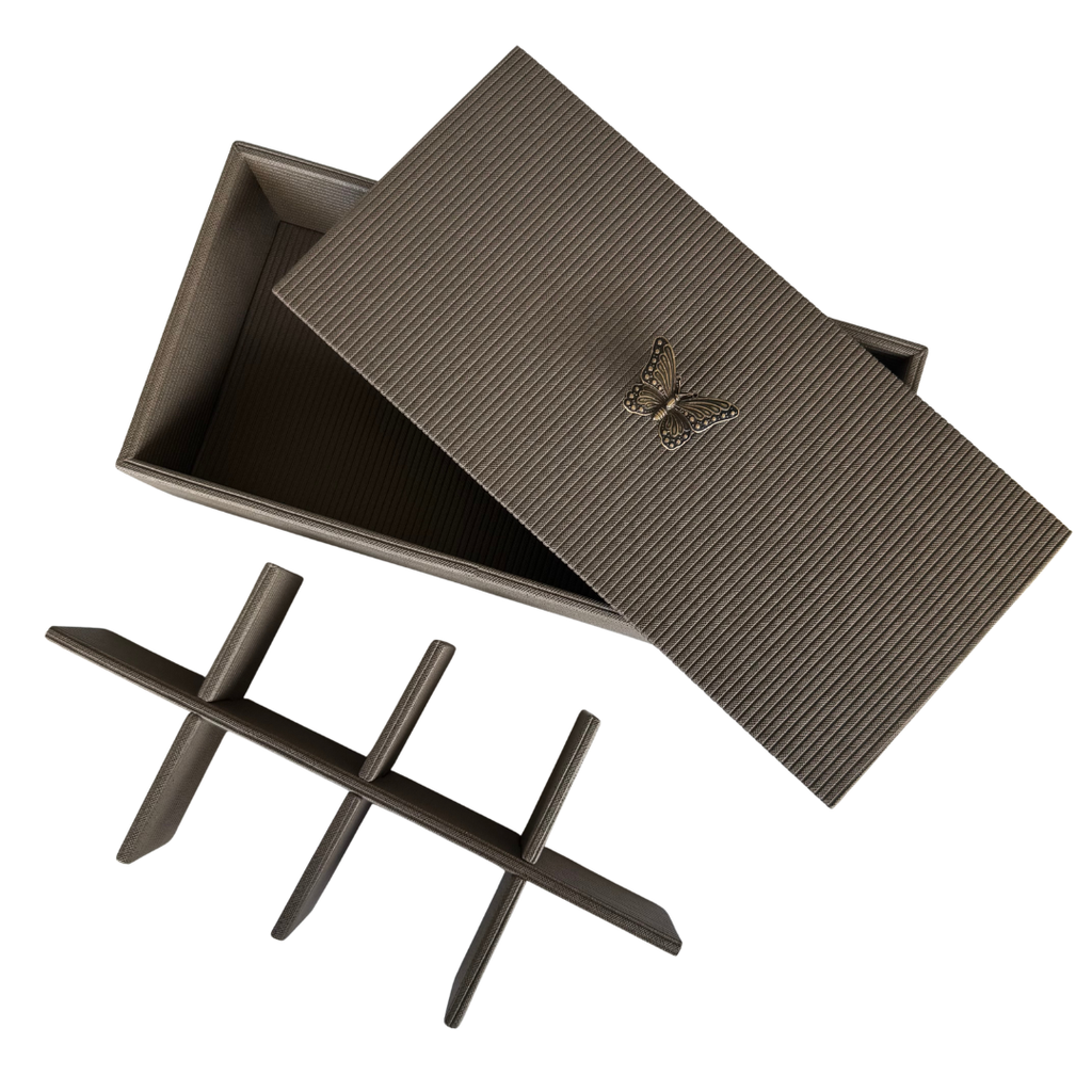 Caja Ortiga Drilo Arena con Herraje de Mariposa