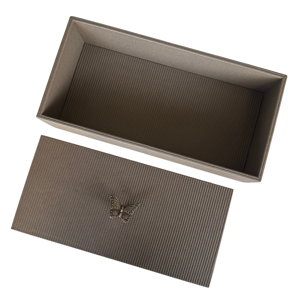 Caja Ortiga Drilo Arena con Herraje de Mariposa