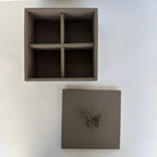 Caja Ortiga Drilo Arena con Herraje de Mariposa