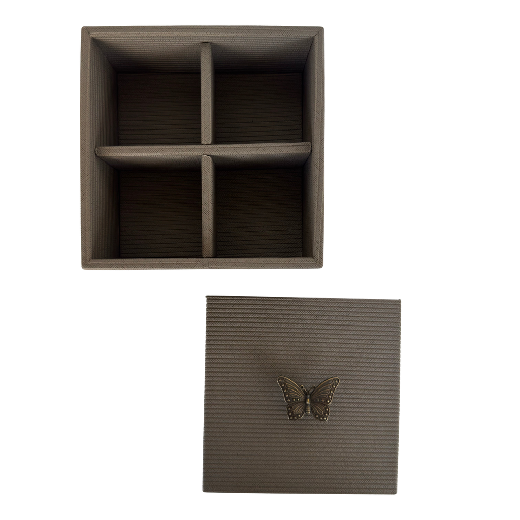 Caja Ortiga Drilo Arena con Herraje de Mariposa