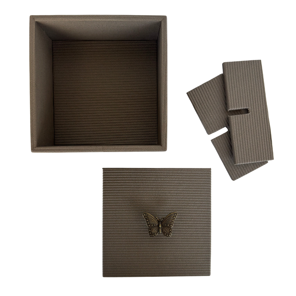 Caja Ortiga Drilo Arena con Herraje de Mariposa