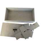 Caja Ortiga  Drilo crema con Herraje de Libélula