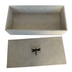 Caja Ortiga  Drilo crema con Herraje de Libélula