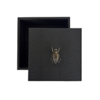 Caja Ortiga  Drilo negro con Herraje de Escarabajo