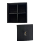 Caja Ortiga  Drilo negro con Herraje de Escarabajo