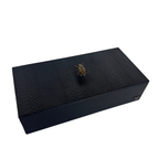 Caja Ortiga  Drilo negro con Herraje de Escarabajo