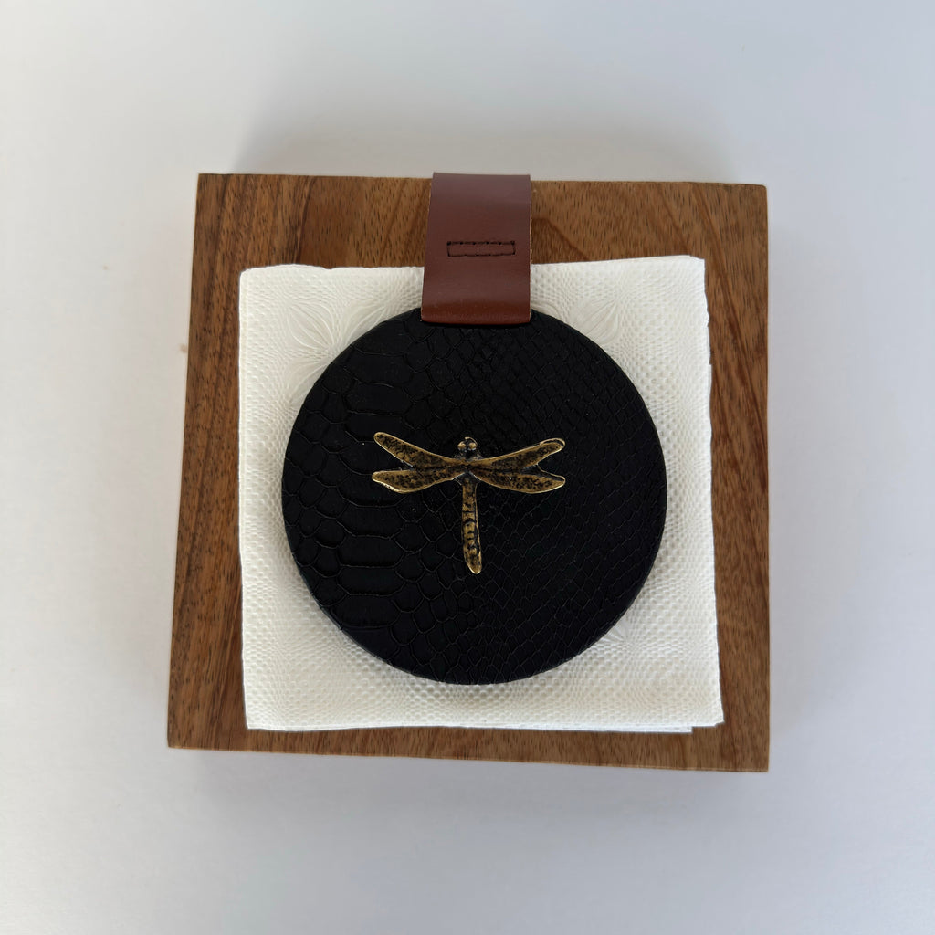 Servilletero Raccolto Drilo Negro con herraje Libélula