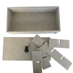 Caja Ortiga Drilo crema con Herraje de Escarabajo