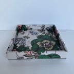 Charola Diseño Flores Café