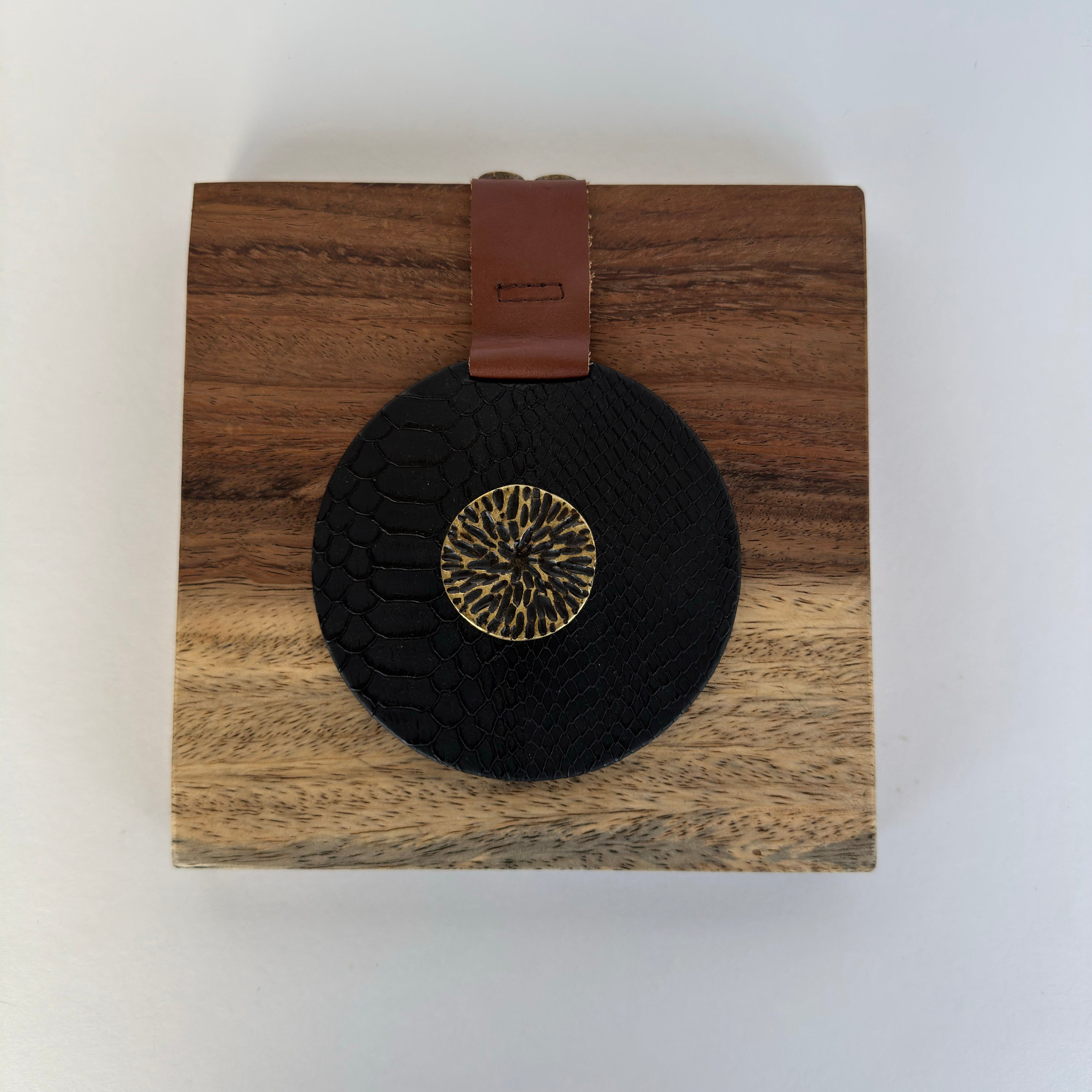 Servilletero Raccolto Drilo Negro con herraje Alga