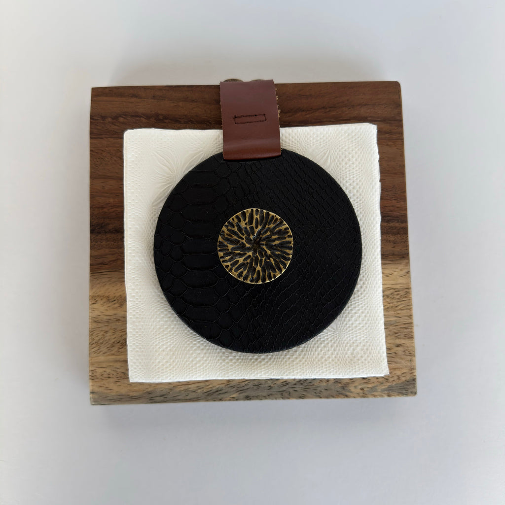 Servilletero Raccolto Drilo Negro con herraje Alga