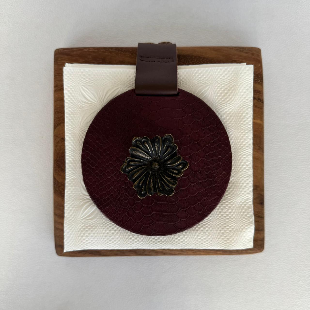 Servilletero Raccolto Drilo Vino con herraje Flor